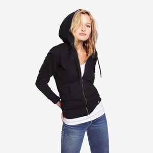 American Giant classic full zip black hoodie